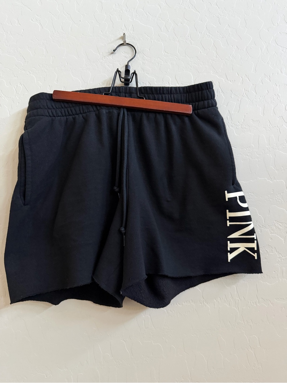 PINK Victoria's Secret Black Logo Athletic Shorts